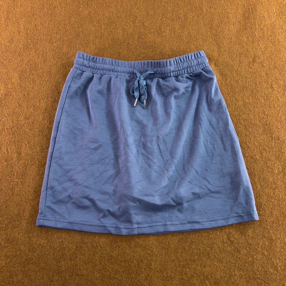 Wiholl Womens Small Blue Elastic Drawstring Active Skort New